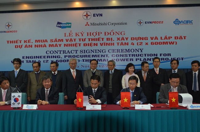 Ký gói thầu hơn 1,3 tỉ đô la cho nhiệt điện Vĩnh Tân 4