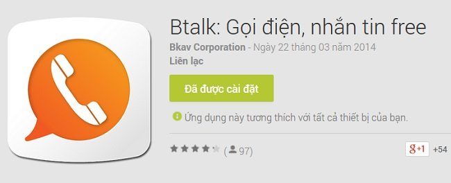 BKAV tạm dừng cho tải ứng dụng Btalk