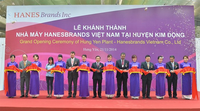 Công ty may Hanesbrands (Mỹ) khai trương nhà máy thứ 3