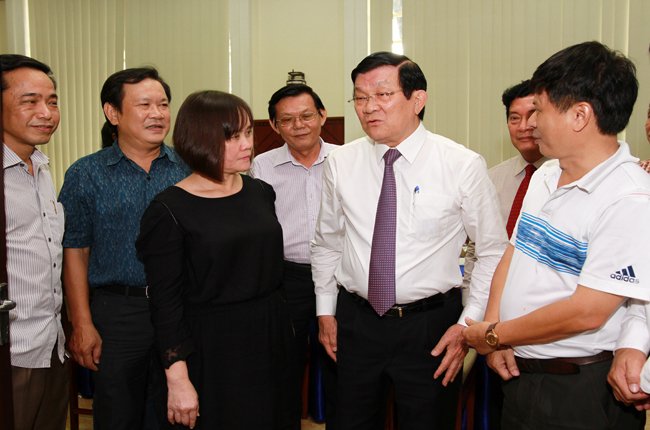 Chủ tịch nước Trương Tấn Sang thăm Thời báo Kinh tế Sài Gòn