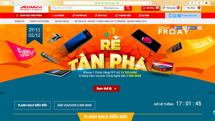 Mua sắm Online Friday vẫn chưa hấp dẫn về giá