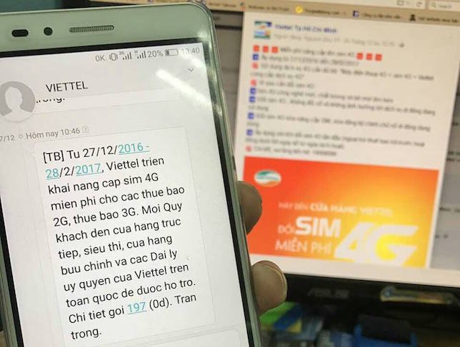 Viettel đổi SIM 4G miễn phí trên toàn quốc