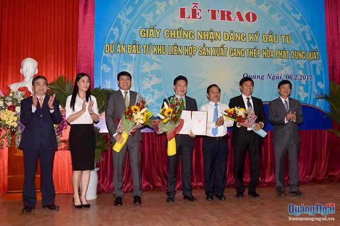 Hòa Phát nhận giấy phép đầu tư dự án thép tỉ đô la 