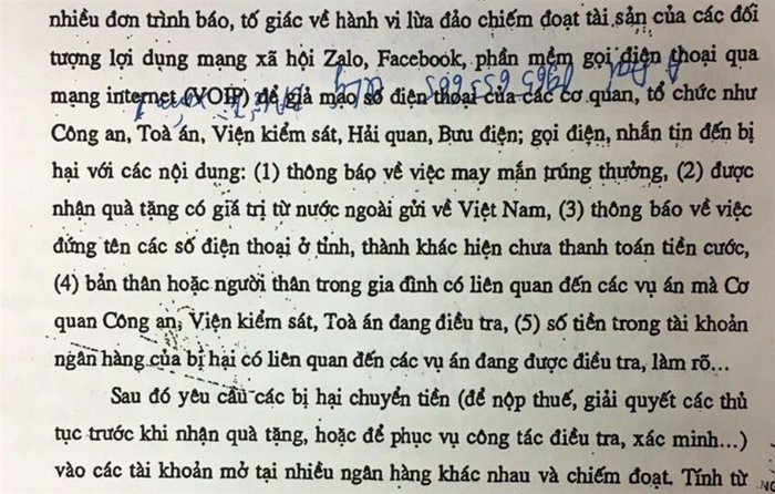 Cảnh báo lừa đảo chiếm đoạt tiền qua điện thoại, mạng xã hội