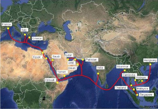 Kết nối internet sẽ nhanh hơn nhờ cáp quang biển AAE-1