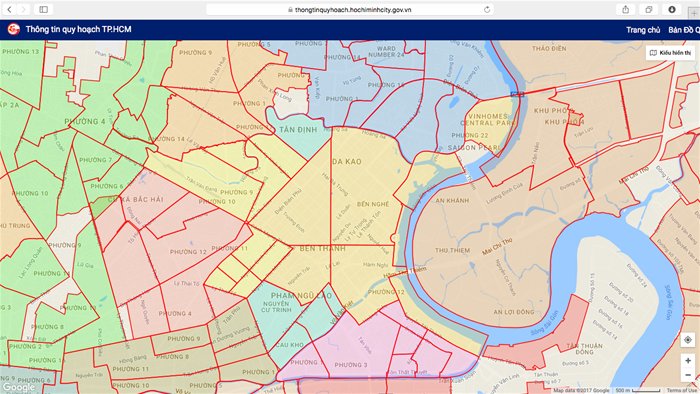 Xem bản đồ quy hoạch qua smartphone