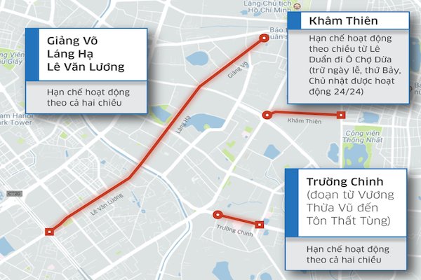 Hà Nội cấm Uber, Grab trên nhiều tuyến đường