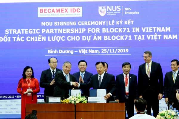 Đại học Quốc gia Singapore cùng Becamex IDC hỗ trợ hoạt động khởi nghiệp