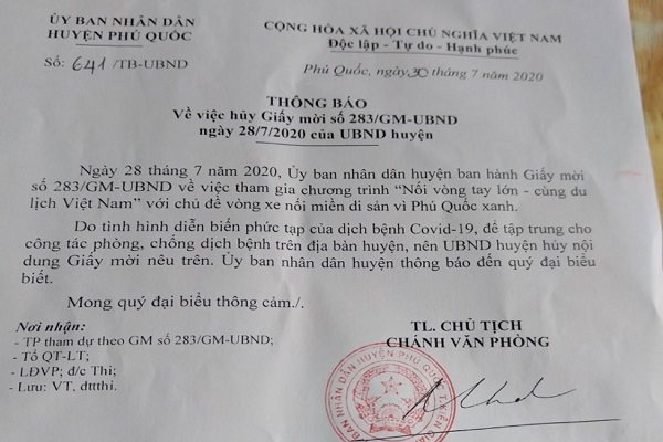 Hoãn sự kiện 