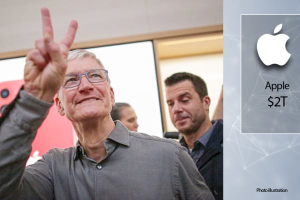 Apple, công ty Mỹ đầu tiên chạm mốc vốn hóa 2.000 tỉ đô la