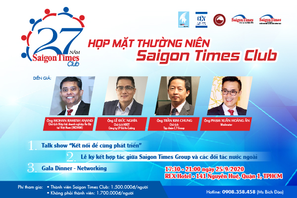 Mời họp mặt Saigon Times Club: 27 năm kết nối để cùng phát triển