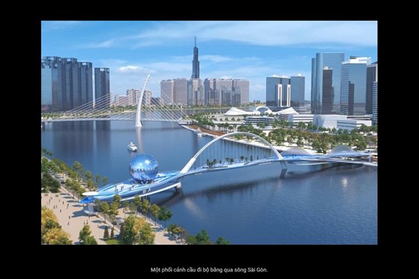 TPHCM sẽ có cầu đi bộ hình lá dừa nước TPHCM sẽ có cầu đi bộ hình lá dừa nước