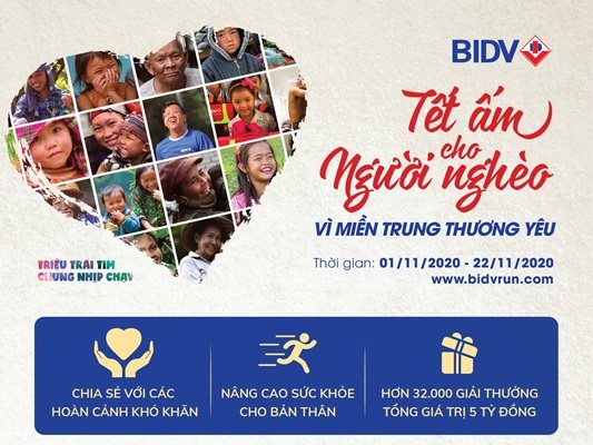 BIDV tổ chức giải chạy  “Tết ấm cho người nghèo – Vì miền Trung thương yêu”