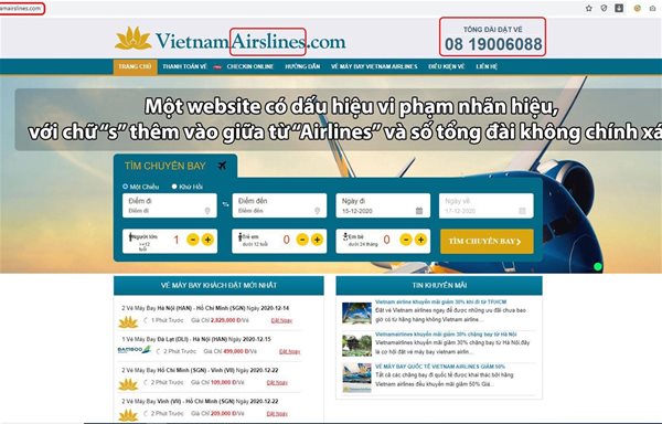 Cảnh báo website lừa đảo bán vé bay giả trong mùa Tết