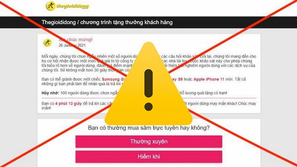 Thế Giới Di Động, Điện Máy Xanh cảnh báo website lừa đảo