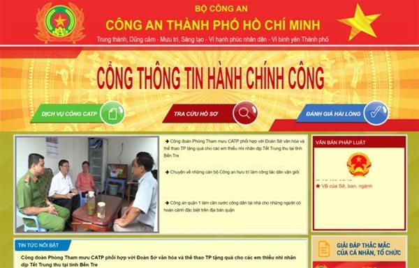 Công an TPHCM cung cấp trực tuyến 150 dịch vụ hành chính công