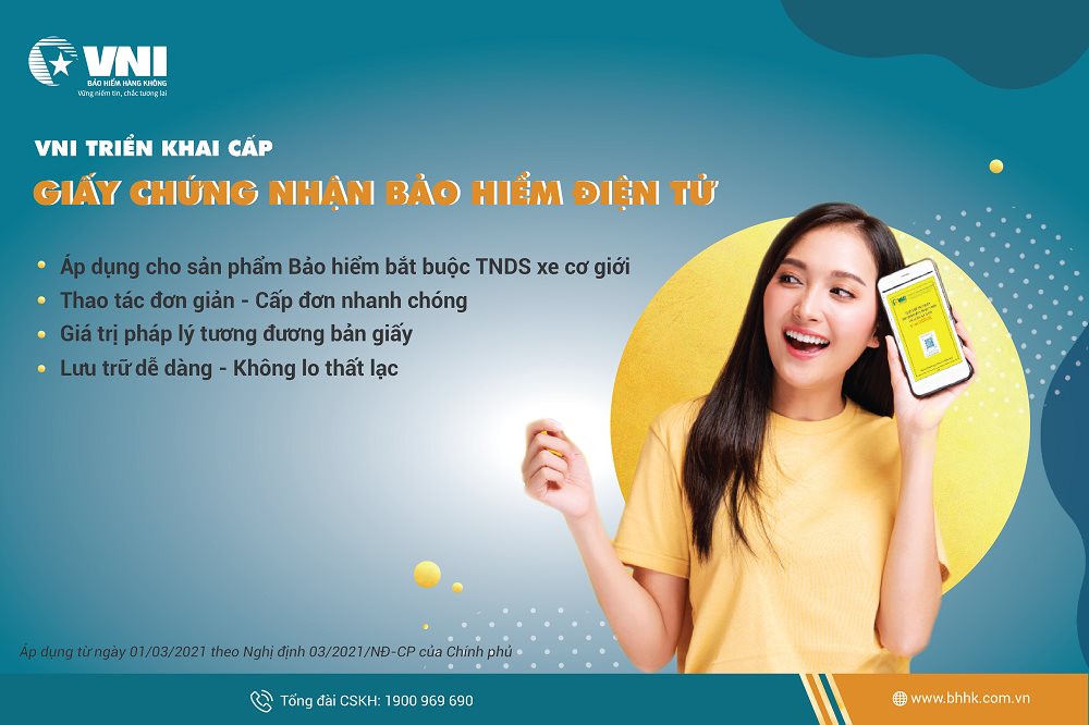 An tâm mua bảo hiểm mùa dịch với chứng nhận bảo hiểm điện tử của VNI