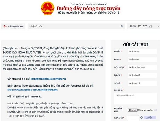 Mở đường dây nóng hỗ trợ người dân gặp khó khăn do dịch Covid-19