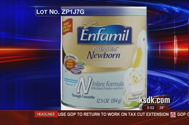 Mead Johnson: không có vi khuẩn trong sữa Enfamil Mead Johnson: không có vi khuẩn trong sữa Enfamil