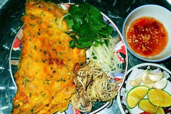 Bánh xèo ngày mưa