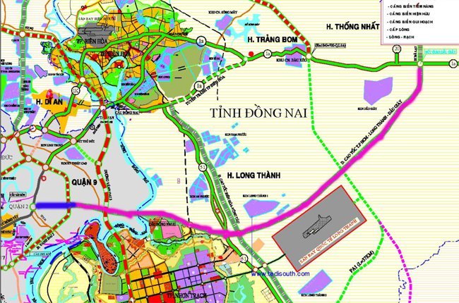 Xây đường nối cao tốc TPHCM - Long Thành - Dầu Giây với Đại lộ Đông Tây