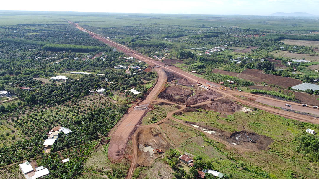 Cao tốc Dầu Giây - Phan Thiết từ trên cao. Ảnh: MH