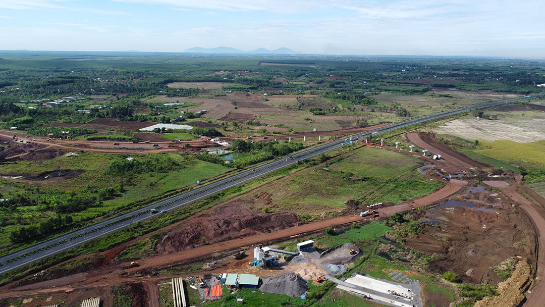 Nhánh nối giữa cao tốc Dầu Giây - Phan Thiết với cao tốc TPHCM - Long Thành - Dầu Giây. Ảnh: MH