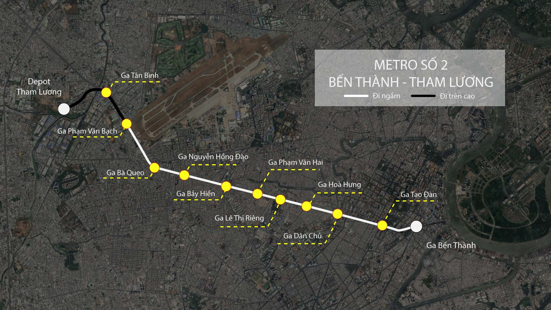 Tuyến metro số 2 (Bến Thành - Tham Lương). Ảnh: Minh Hoàng
